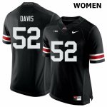 Women's Ohio State Buckeyes #52 Wyatt Davis Black Nike NCAA College Football Jersey Trade UUK2544OT